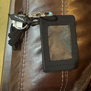 Vera Bradley Black Zip ID Case